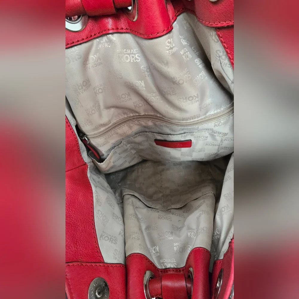 Michael Kors Astor Studded Black Leather X-Large Ring Tote Shoulder Bag EUC! - Picture 8 of 13